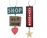 Midwest-CBK Antiques and Old Junk Signs  Chrismtas Ornaments Set of 2  - £7.80 GBP