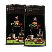 Whole Bean Coffee - Ethiopian Ground Organic Coffee - Ethiopian Yirgacheffe 2Pac - $33.26