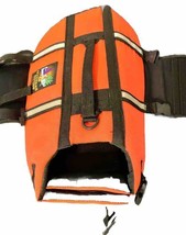 Outward Hound Dog Life Jacket/Vest Set Of 2 Size Medium Orange And Small... - £23.98 GBP