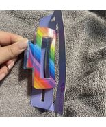 Claire’s Rectangular Clear Plastic Rainbow Hair Claw Clip 3” Long - $137.06 MXN
