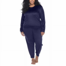 Honeydew Women&#39;s Plus Size 3X Blue Nightcap Fleece Lounge Pajama Set NWT - £13.53 GBP