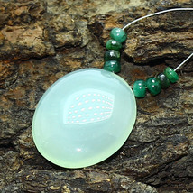 Bijoux en pierres précieuses naturelles amples ovales Aqua Onyx perles... - £2.34 GBP