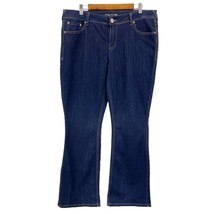 Maurices Womens 14 Bootcut Jeans Dark Wash Denim Blue Mid Rise Stretch  - £19.33 GBP