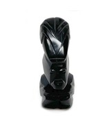 Hand Carved Obsidian Aztec Warrior Sculpture Black Onyx Maya Mexican Vin... - £17.38 GBP