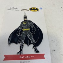 BATMAN 2021 Hallmark Flat Metal Enameled Christmas Ornament DC Comics - £7.89 GBP