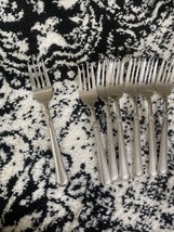 1! Pfaltzgraff Providence Satin Salad Forks Stainless 18/8 Flatware 7 Ava Chins - £7.76 GBP