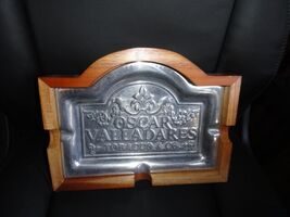 Oscar Valladares Tobacco & Co Pewter Ashtray. 11.5" L x 8.75" W x 1.75" H image 2