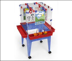 Manta Ray S13870 Youth 4 Station Space Saver Easel with 9 in. deep clear... - £283.63 GBP