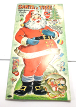 Whitman&#39;s 1961 Santa n&#39; Tree Holiday Decoration Punch-Out Set Up Oversized Book - $189.99