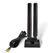 Wifi 6E Antenna Tri-Band 2.4Ghz 5Ghz 6Ghz Rp-Sma Wifi Antennae Magnetic ... - £28.11 GBP