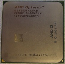 AMD Dual Core Opteron 265 1.80GHz/2MB OSP265FAA6CB Socket/socket 940 CPU - $21.15