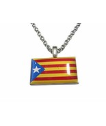 Kiola Designs La Senyera Estelada Catalonia Flag Pendant Necklace - £28.05 GBP