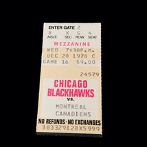 NHL 1978 Dec 20 Chicago Blackhawks Montreal Canadiens Hockey Ticket Stub Lafleur - £34.08 GBP