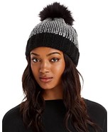 MSRP $78 Aqua Pom Pom Knit Hat Black Size OSFA - $35.08 CAD