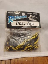 Renegade Bass Jig  1/4 Oz 2 Pack Vintage #AT-542-3 Black And Yellow Sealed - £5.51 GBP