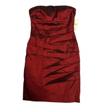 NEW Simply Liliano Dress Size 4 Small Burgundy Evening Cocktail Party Strapless - £18.69 GBP