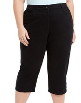 Karen Scott Deep Black Comfort Waist Capri Pants Size 16P NWT - $44.55
