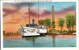 PPC Postcard PA Pennsylvania Erie U.S.S. Wolverine And Perry Memorial (B13) - £6.05 GBP