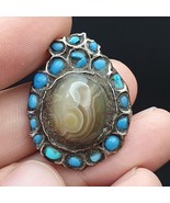Alter antiker Himalaya Indo Tibetischer Luk Mik Silber Anhänger Amulett ... - $1,279.65 MXN