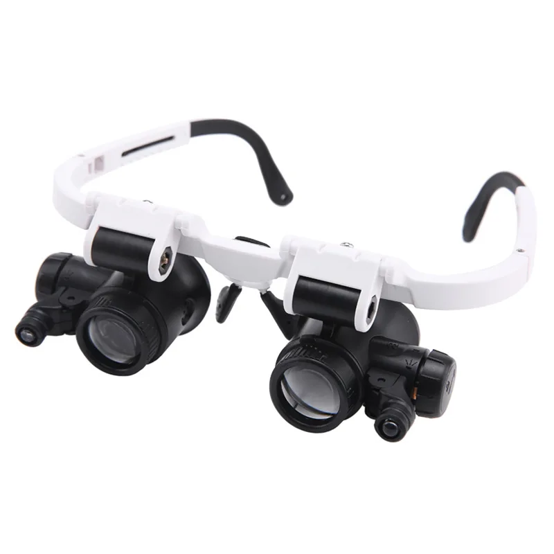 8X 15X 23X Head Magnifier Gles with 2 Led Light Retractable High Power Gles for  - £165.56 GBP