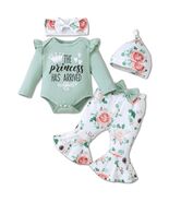 SODLON Baby Girl Ruffle Romper &amp; Pink Striped Pants Size 12-18M - €6,43 EUR