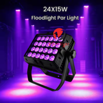 Outdoor Square Led Stage Lights 24x15w Rgbwa Uv 6in1 Waterproof Led Par ... - $274.70