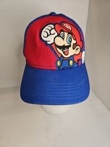 Super Mario Baseball Cap Nintendo Hat Blue Red Snapback Youth - £6.05 GBP