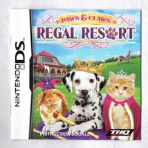 Nintendo DS Paws and Claws Regal Resort Replacement Instruction Manual ONLY - $4.85