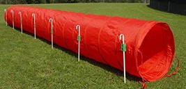 18' Dog Agility Tunnel with Stakes, Multiple Colors Available (Red) - $95.00