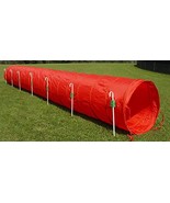 18&#39; Dog Agility Tunnel with Stakes, Multiple Colors Available (Red) - £74.75 GBP