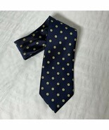 Brooks Brothers Tie Pure Silk Made in USA Navy Yellow Flowers Stain Resi... - $394.40 MXN