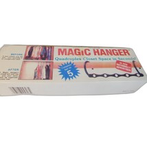 Magic Hanger Quadruples Closet Space SET OF 2 Boxes - £8.54 GBP