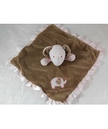Carters Elephant Lovey Brown Pink Satin Bottom Mommy Loves Me Security B... - $11.88