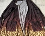 LuLaRoe Sz M Women’s Brown Pink Open Front Long Sleeve Cardigan Sweater ... - £21.09 GBP
