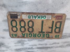 Vintage 1983 Georgia DeKalb County License Plate BFT 888 Expired - $12.87