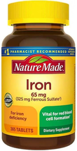 Nature Made Iron 65 Mg, 365 Tablets - £25.14 GBP