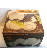 VINTAGE DEBUTANTE 16Pc SERVICE FOR 4  GLASS DINNERWARE FROM FRANCE  NEW IN BOX - $44.55