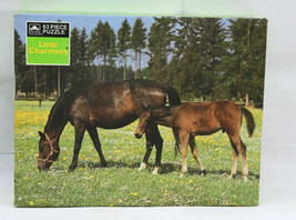Golden Jigsaw Puzzle Little Charmers "Dinner For Two" Horses In Field 63 Piece  - $9.99