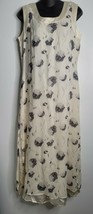 Anthropologie Isabella Bird Womens Floral Off-White Silk Long Dress 6 Sl... - $29.99