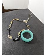 acrylic beaded necklace and extra wide bracelet - €11,92 EUR
