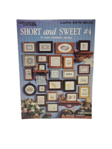 Short and Sweet #4 50 More Miniature Sayings Cross Stitch Patterns Leisure Arts - £7.00 GBP