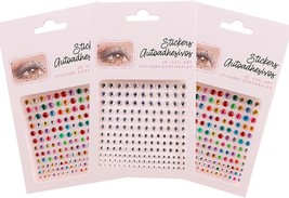 Self Adhesive Rhinestones for Makeup Eyes Rainbow Rhinestones Face for Makeup Ey - £14.52 GBP