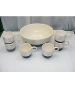 Vintage Universal China Tom &amp; Jerry Black White Punch Bowl Set - €63,32 EUR