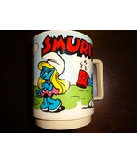 SMURF plastic mug + Baseball plush toy + scratch &amp; sniff book - £7.86 GBP
