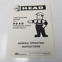 HEAD Earth Auger 1977 General Operating Instructions Model 200R 400R-2 RB - $18.95