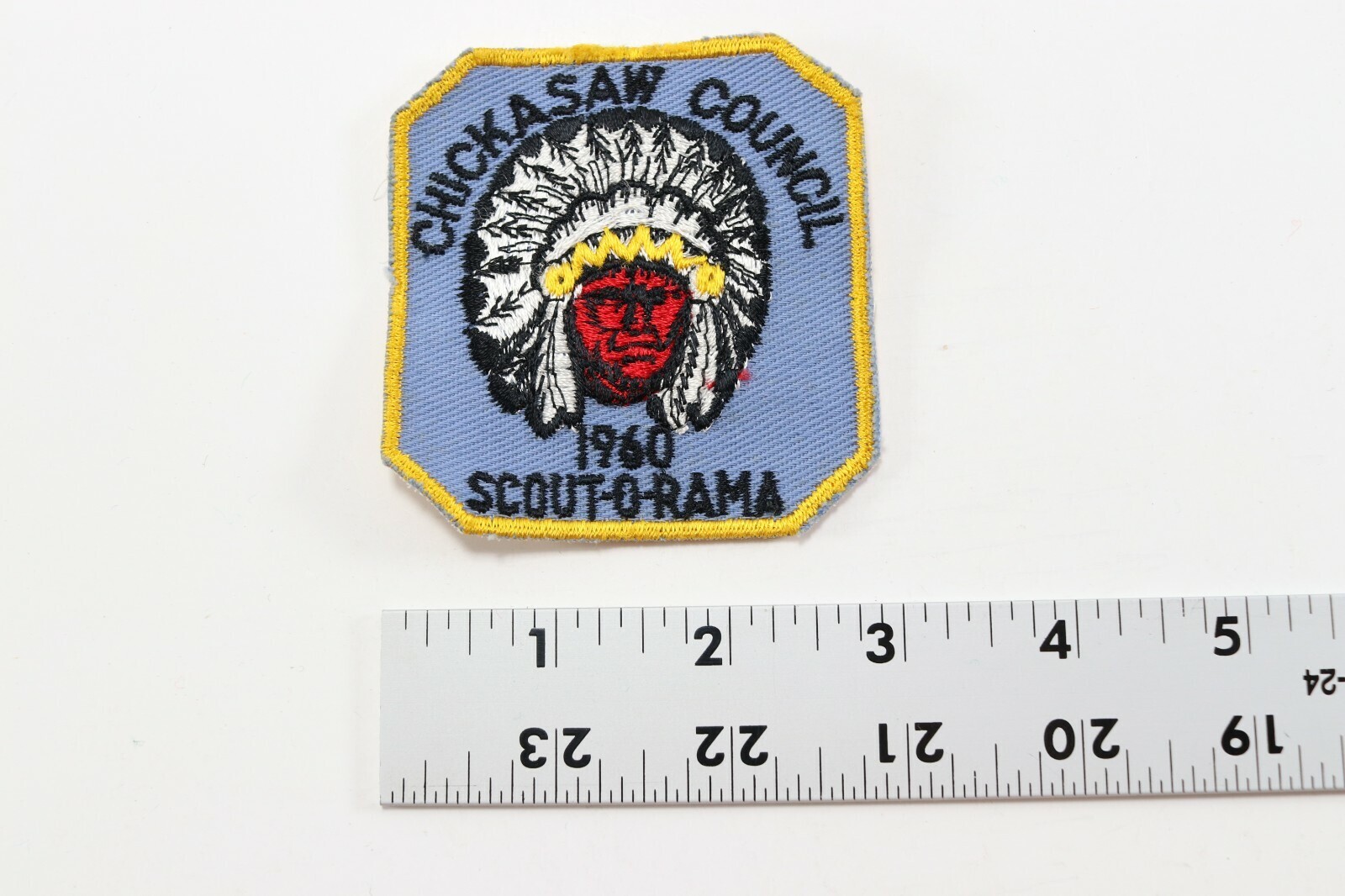 Vtg 1960 Chickasaw Council Scout-O-Rama Twill T Boy Scouts of America Camp Patch Item image 4