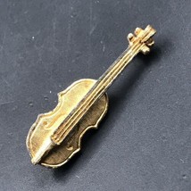 Vintage Violin Viola Cello Bass Gold Tone Brooch Pin 1.75&quot; x 0.50&quot; - £7.56 GBP
