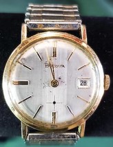 Functions and Flaw, Vintage Bulova Gold &amp; Silver Watch with Date Function - $48.33