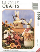 McCalls 8608 Bunny Garden Dolls Spring Home Decor Rabbit Sewing Pattern UNCUT FF - £14.00 GBP