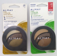 Almay Intense Powder Shadow i-Color 115 Hazels &amp; 140 Greens 0.2 Oz *Twin Pack* - £15.64 GBP